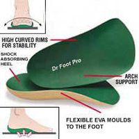 Dr Foot Pro Insoles Orthotics (3/4 Length) Pair Size Extra Large