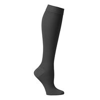 Support Plus Women's Firm Compression Hose - Opaque Knee High, Petite Stockings - Black - Small