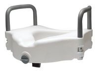 Locking Raised Toilet Seat With Removable Armrests - 2 Each / Case