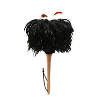 ZHANGY Ostrich Feather Wood Handle Dust Collector/Anti-Static Car/Home Dust Dirt Cleaning Tool Play Accessories/Props