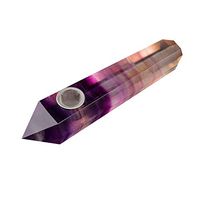 Tobacco Pipes Natural Crystal Fluorite Pipe Polishing Pipe with Filters