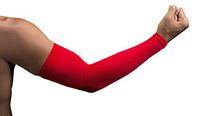 NV-X Sport Arm Sleeves 15-20MMHG Compression Enhanced Performance and Protection, Acid Red, Small