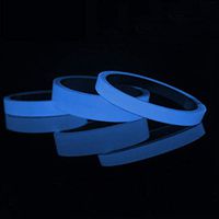 AGUIguo Luminous Tape Bright Fluorescent Spike Tape 118 inch Long 0.4inch / 0.6inch Wide Glow Tape Sticker for Stairs, Steps, Stage, Walls, Safety, Parties, Markers (Blue, 118x0.4inch)