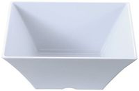 Yanco RM-4112 Rome 12" Square Bowl, 8 qt Capacity, 5.5" Height, Melamine, White Color, Pack of 6
