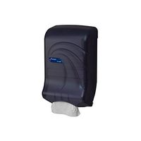 SANT1790TBK - San Jamar T1790TBK Black Large Capacity Ultrafold Paper Towel Dispenser for C-fold or Multifold Paper Towels