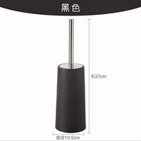 QJSDM Cleaning Tools Bathroom Cleaning Toilet Brush Plastic Toilet Brush Rust Steel Handle with Base Cleaning Brush Set Bathroom Supplies,Black