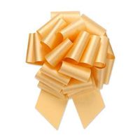 Gold Christmas Ribbon Pull Bows - 8" Wide, Set of 6, Gift Basket, Presents, Thanksgiving, Anniversary, Reception, Birthday, Decoration, Classroom, Office, Fundraiser, Wreath