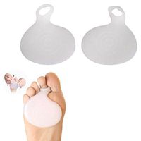Andux 3 Pairs Metatarsal Pads Set - Ball of Foot Cushions Forefoot Cushions for Rapid Foot Pain Relief with Toe Care-QZD-02 (Clear)
