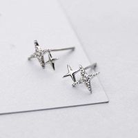 Womens Gifts Fashion Stud Earrings Earrings Star Silver
