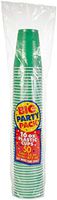 Big Party Pack Festive Green Plastic Cups | 16 oz.| Pack of 50 | Party Supply