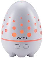 Vivitar PH-1826-WHT Relaxing Aromatherapy Diffuser For Longer Mist  Soothing Aromatherapy For  Sinuses And Dry Skin, Color Changing LED Lights With 3 Different Settings, White