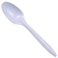 Daxwell Plastic Teaspoons, Medium Weight Polypropylene (PP), Wrapped, White, 6", A10003127 (1,000; 4 Bags of 250)