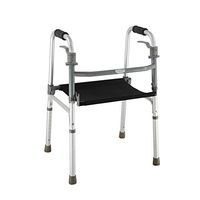 Walker with Seat Aluminum Walker Foldable Lightweight Walker Healthcare Height Adjustable Seat