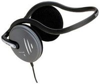 Maxell 190316 Stereo Neckband, 3.5mm Plug, 4' Rubber Cord, Black