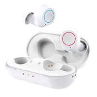 Wireless Earbuds,Bluetooth 5.0 Bluetooth Earbuds Stereo Bass Bluetooth Headphones, 24Hours Playtime,IPX6 Water-Resistant, Wireless Earphones with Charging Case for Airpods (White)