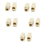 Yohii 10Pcs Cat5 RJ45 LAN Network Ethernet Cable Extender Joiner Adapter Coupler