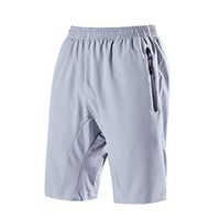 STORTO Mens Solid Casual Shorts Summer Fashion Beach Workout Sports Pockets Loose Shorts Gray