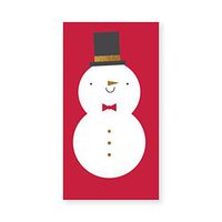 X&O Paper Goods TW8-21150 Christmas Snowman C.R. Gibson Table Napkins and Guest Towels, 4.75'' W x 8'' L, 8" L