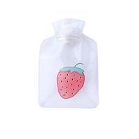redcolourful Hand Warm Water Bottle Cute Mini Transparent Hot Water Bottles Small Portable Hand Warmer Big Strawberry 10.7X15.7cm