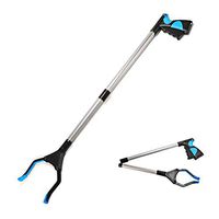 YWAWJ 3 Leaves Household Free Bend Clip Picking Trash Assistant Artifact Trash Clip Pickup Folding Aluminum Alloy