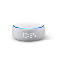 Echo Dot with clock (Sandstone) Bundle with Senged 2-pack smart bulb starter kit