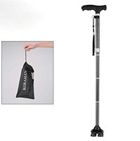 ZWQ Outdoor Special Walking Stick Lighted Old Man Walking Stick Folding Ultra Light Portable Aluminum Alloy Anti-Skid