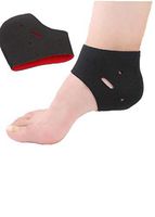 Sports Ankle Protector with Hole Black red Cloth Heel Cover Cold and hot Heel Protection Socks