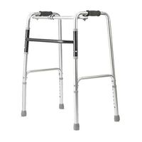 Walking Aids Adjustable Elderly Disabled Persons Assisted Walker Anti-Skid Walker Crutches Lower Limb Training Folding Walker