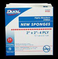 Dukal Corporation 6122 New Sponge NonWoven Sterile 2s 2"x2" 50/Pk