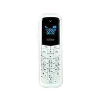 Rcsbtd Mini Mobile Phone, Hands Free Bluetooth Dialer Headphone, MP3 Music, Dual SIM, Network: 2G(Black) (Color : White)