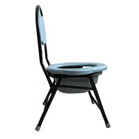 XWZJY Folding Portable Toilet Bedside Commode Seat Potty Chair with Bucket/Lid Safety Steel Frame for Easy Transfer