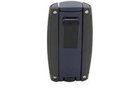 Xikar Turismo Double Jet Flame Cigar Lighter, Attractive Gift Box, Pocket-Friendly, Protective Flip-Lid, Over-Sized Fuel Tank, Matte Blue