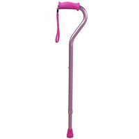 PCP Offset Walking Cane, Height Adjustable, Senior Living Mobility aid, Increased Stability and Support, Molded Grip