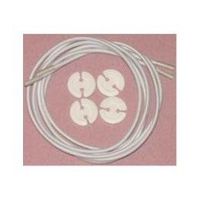 Kinsman Enterprises 31596 Tyless Shoe Lace, 6 Eyelet, 32" Length, Medium, White