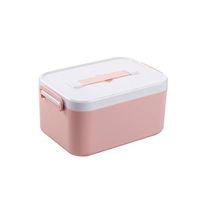 Jiyaru Storage Cabinet Plastic Organizer Household First Aid Containers Pink S:9.456.54.72inch