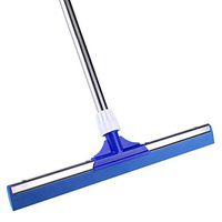Heavy Duty Floor Squeegee 50.6" Long Handle YCUTE 17.7" Dual EVA Foam Moss Perfect for Washing and Drying Tile Glass Marble and Wood Surfaces