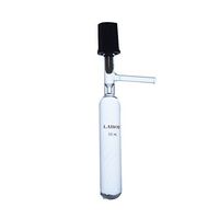 Laboy HMF012103 Glass 50 mL Reaction/Storage Tube Schlenk Flask with 0-4 mm High Vacuum Valve