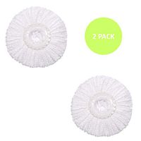 2 Pack Spin Mop Refill for Hurricane Magic 360° Spin mop Microfiber Mop Head Replacement - Round Shape Standard Size Hurricane Compatible Mop Head Replacement