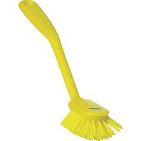 Vikan 42376 Fine Sweep Dish Brush, Polypropylene, Polyester Bristle, 10-1/2", Yellow
