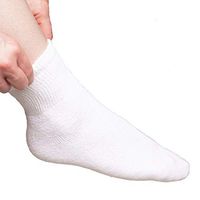 Diabetic Ankle Socks - Cotton Insulated Socks - Ankle Socks for Men and Womens - White - 12 Pairs, 9 to 11 Size by Comfort Finds
