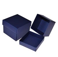 12 Navy Blue Favor Boxes, 2 5/8" x 2 5/8" x 2" Blue Wedding Gift Boxes (Navy Blue)