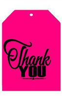 CakeSupplyShop Item#00005TGT Magenta Pink Thank You Bulk Gift Tags 2-1/4"x3-1/2" - 50pack