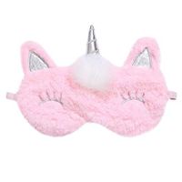 ACTLATI Cute Sleep Eye Mask Cartoon Breathable Blindfold with Elastic Strap Soft Eye Cover for Night Sleeping, Travel, Nap (Unicorn Pink Eye mask)