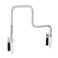DMI Heavy-Duty High-Low Bath Shower Safety Tub Grab Bar for Stability, Rust-Resistant, Silver