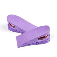 Voberry Air up Height Increase Shoes Insole Air Cushion Heel Insert Increase Taller Height Lift 5cm/2inch for Men and Womens (Purple)