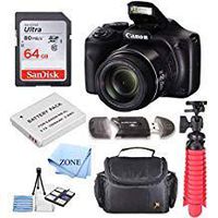 Canon PowerShot SX540 HS 20.3MP Digital Camera with 50x Optical Zoom + 64GB Delux Accessory Bundle