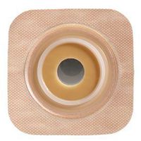 SUR-FIT Natura Stomahesive Flexible Pre-Cut Skin Barrier with Tape Collar - 1 1/2" Stoma - 2 1/4" Flange - Tan - 5" x 5" Overall - Box