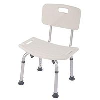 Byya Shower Chair with Back, Lightweight and Durable Adjustable Height Shower Chair Anti-Slip Bathtub Seat Bench,Supports up to 300lbs, for Elderly, Senior, Handicap, Disabled,White