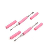 uxcell 2pcs Dual Ends Spiral Ear-pick Ear Clean Spoon Ears Dirt Cleansing Scoop w Silicone Cover