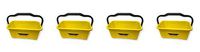 Ettore 3 Gallon Compact Super Bucket with Ergonomic Handle - 4 Pack